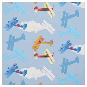 Vintage Airplane Airforce Airshow Aviator Travel Fabric