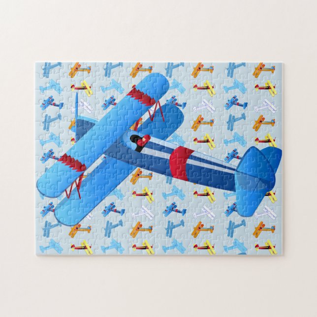 Vintage Airplane Airforce Aviator Jigsaw Puzzle (Horizontal)