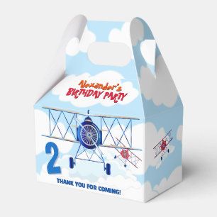 Vintage Airplane Airforce Birthday Party Favor Box