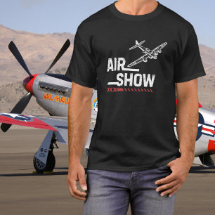Vintage Airplane B-17 WWII Airshow Military Custom T-Shirt