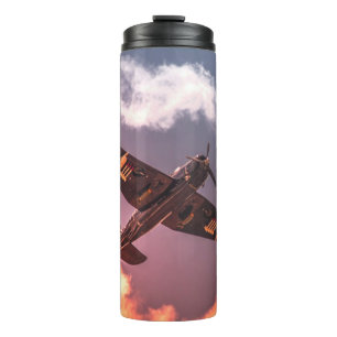 Vintage Airplane Beautiful Sky Thermal Tumbler