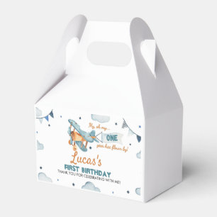 Vintage Airplane Birthday Favor Box