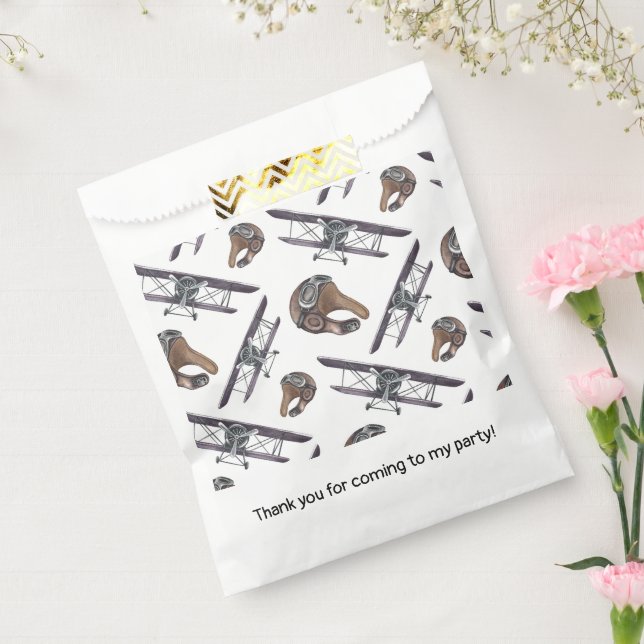 Vintage Airplane Birthday Party Favour Bag (Sealed)