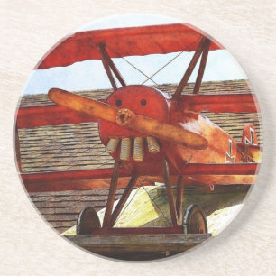 Vintage Airplane by Shirley Taylor Coaster