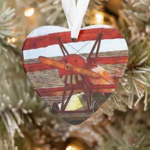 Vintage Airplane by Shirley Taylor Ornament