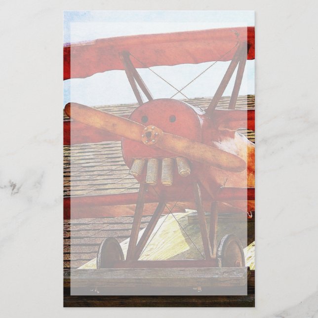 Vintage Airplane by Shirley Taylor Stationery (Front)