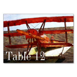 Vintage Airplane by Shirley Taylor Table Number