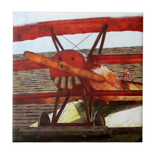 Vintage Airplane by Shirley Taylor Tile