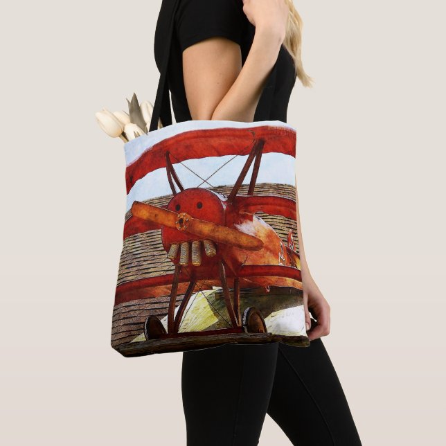 Vintage Airplane by Shirley Taylor Tote Bag (Close Up)