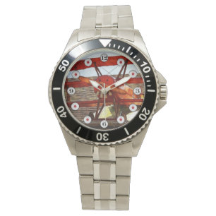 Vintage Airplane by Shirley Taylor Watch