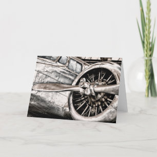 Vintage Airplane Card