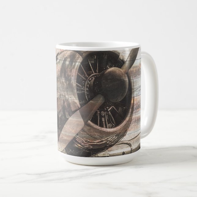 Vintage Airplane Coffee Mug (Front Right)