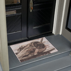 Vintage Airplane Doormat