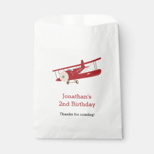 Vintage Airplane Favour Bags (Personalized)