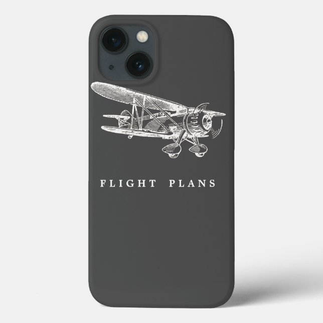 Vintage Airplane, Flight Plans Case-Mate iPhone Case (Back)