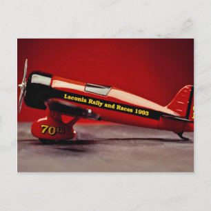 Vintage airplane model postcard