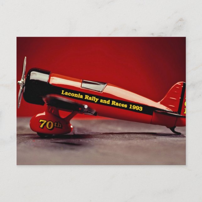 Vintage airplane model postcard (Front)