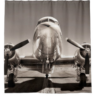 vintage airplane on a runway