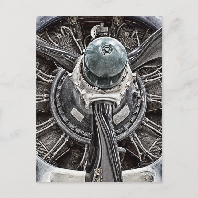 Vintage Airplane parts Postcard (Front)