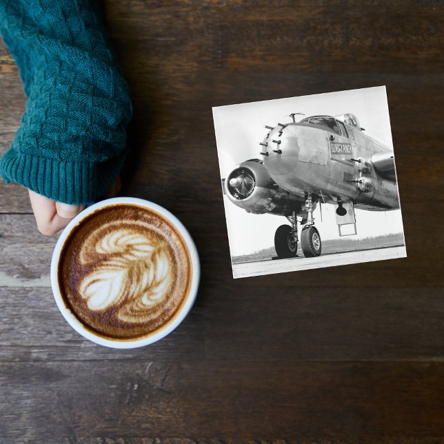 Vintage Airplane photo, Cool Fun Aviation Glass Coaster (Creator Uploaded)