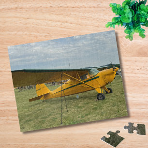 Vintage Airplane Photo Pilot Dad Birthday Aviation Jigsaw Puzzle