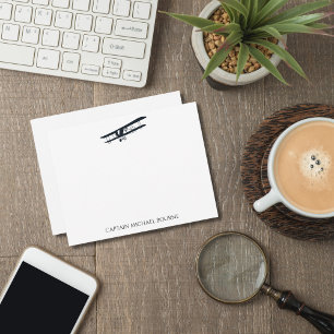 Vintage Airplane Pilot Aviator Modern Custom  Card