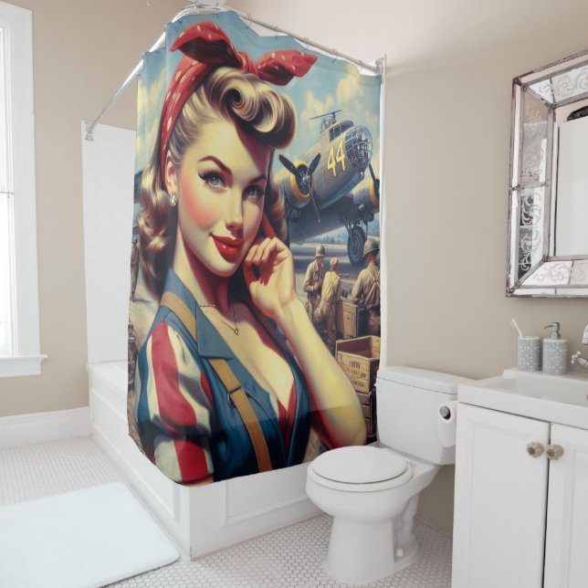 Vintage Airplane Pin Up (In Situ)