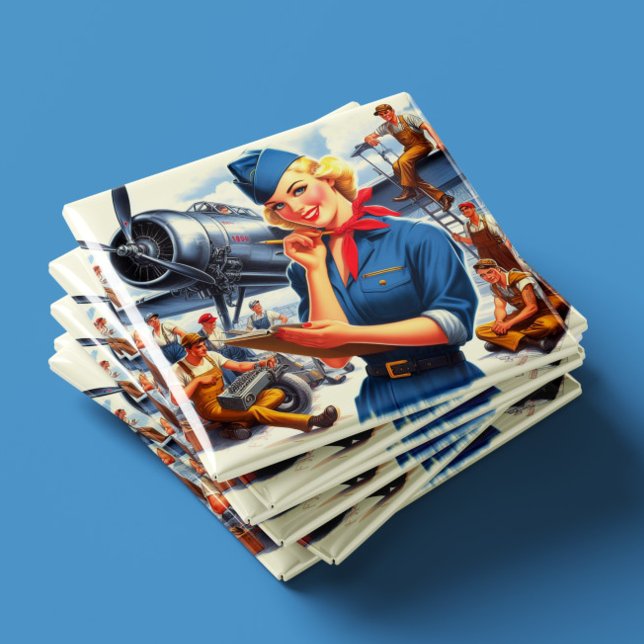 Vintage Airplane Pin-up Magnet (Creator Uploaded)