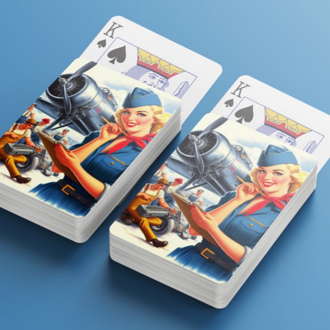 Vintage Airplane Pin-up Playing Cards (Creator Uploaded)