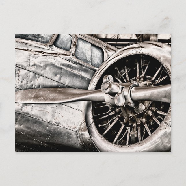 Vintage Airplane Postcard (Front)