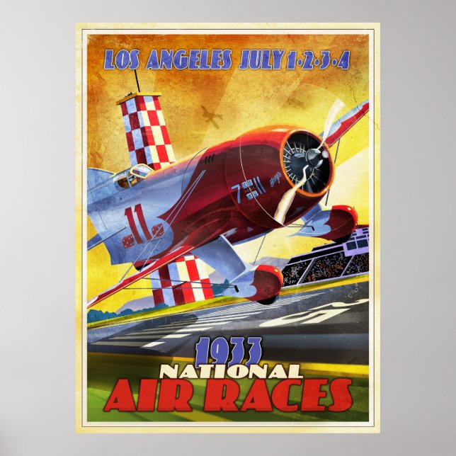 Vintage airplane racer poster (Front)
