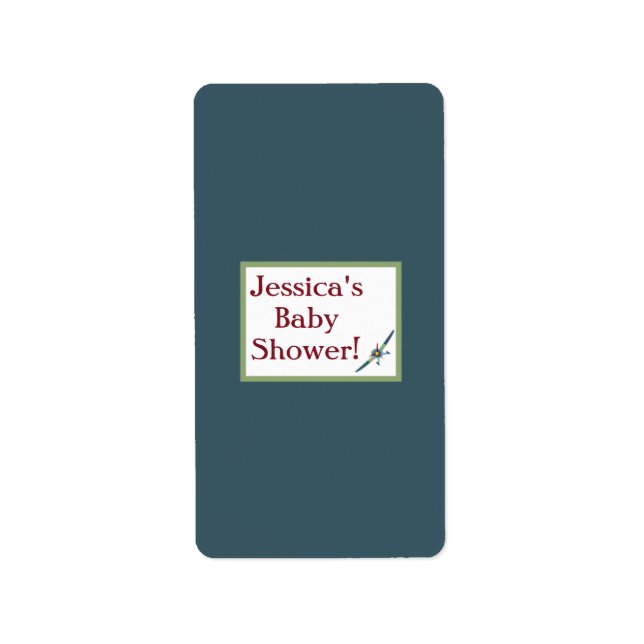 Vintage Airplane Small Candy Bar Wrapper Label (Front)