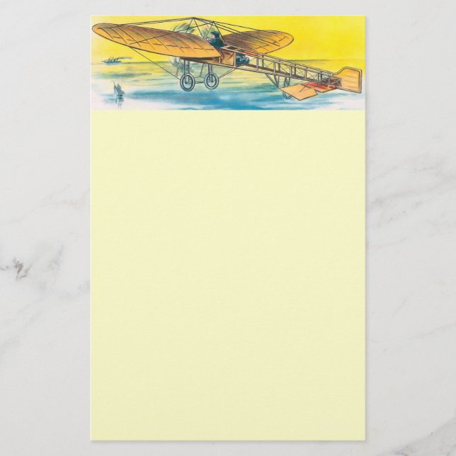 Vintage Airplane Stationary Stationery (Front)