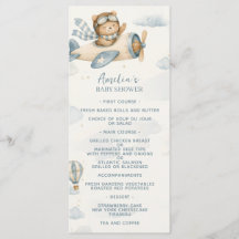 Vintage Airplane Teddy Bear Baby Shower
