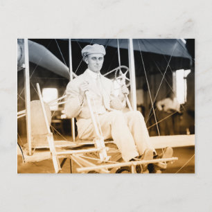 Vintage Airplane Test Flight Postcard