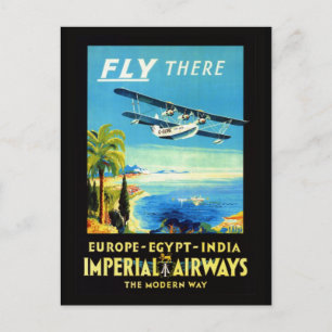 Vintage airplane - Travel gifts and greetings Postcard