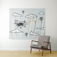 Vintage Airplane | Travel Theme Party Backdrop