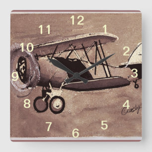 Vintage Airplane Wall Clock