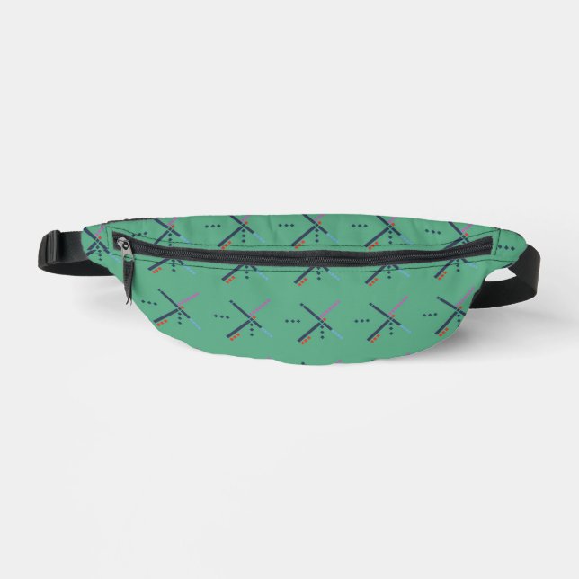 Vintage Airport Carpet Pattern Fanny Pack (Front)