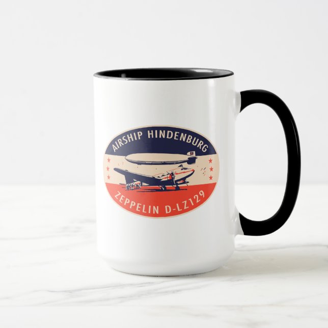 Vintage Airship Hindenburg LZ129 Mug (Right)
