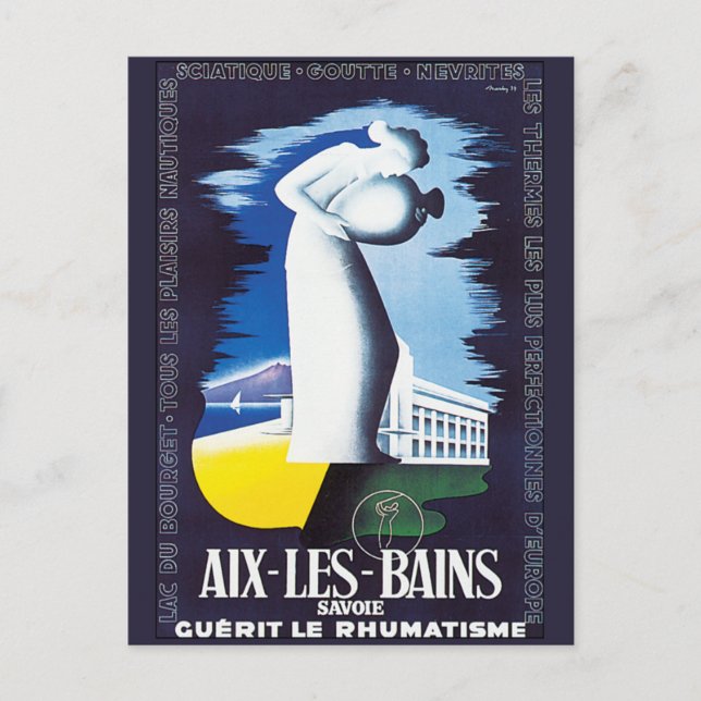 Vintage Aix-Les-Bains Postcard (Front)