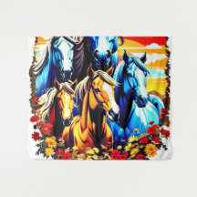 Vintage Akbars Horses Crewneck - Horses Gift