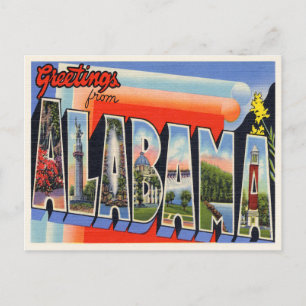 Vintage Alabama Announcement Postcard