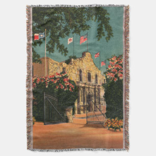 Vintage Alamo Throw Blanket