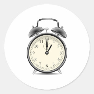 Vintage Alarm Clock Classic Round Sticker