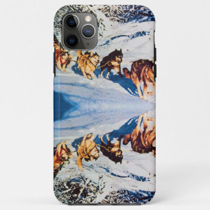 Vintage Alaska eskimo Malamute sled racing iPhone 11 Pro Max Case
