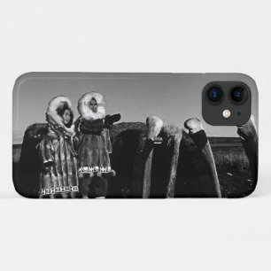 Vintage Alaska Fur clad eskimo arctic sod igloo iPhone 11 Case
