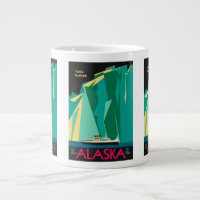 Vintage Alaska Travel Poster Art, Taku Glacier