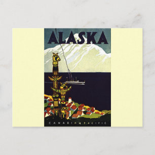 Vintage Alaskla  Logo Postcard