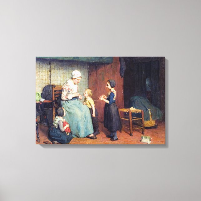 Vintage Albert Neuhuys Garen winden  Canvas Print (Front)